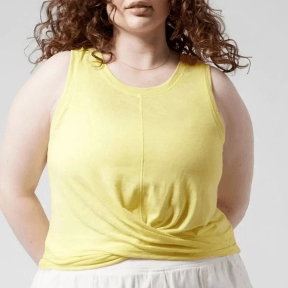 Athleta Women's Breezy Twist Tank yellow Size 3X - Picture 1 of 7
